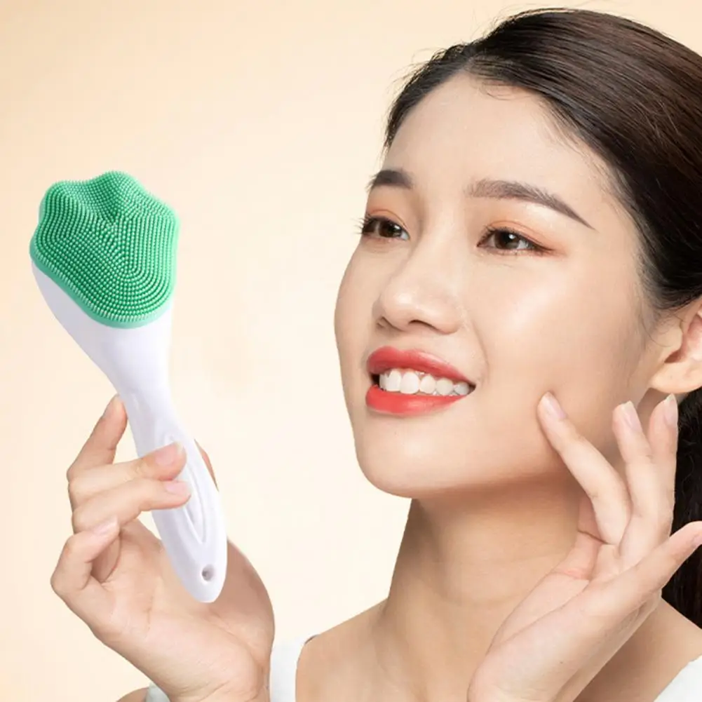 

Face Cleansing Brush Practical Creative Comfortable Grip Cat Paw Design Handheld Silicone Face Scrubber Household Supplies