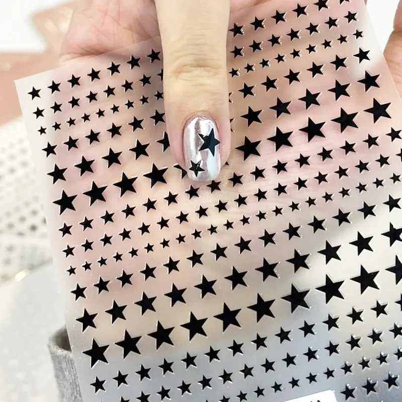 

Nail Art Sticker Y2K Satr Pentagram/Cross Stars Nail Design Self-Adhesive for Women Girls Luxury Manicure Decoration