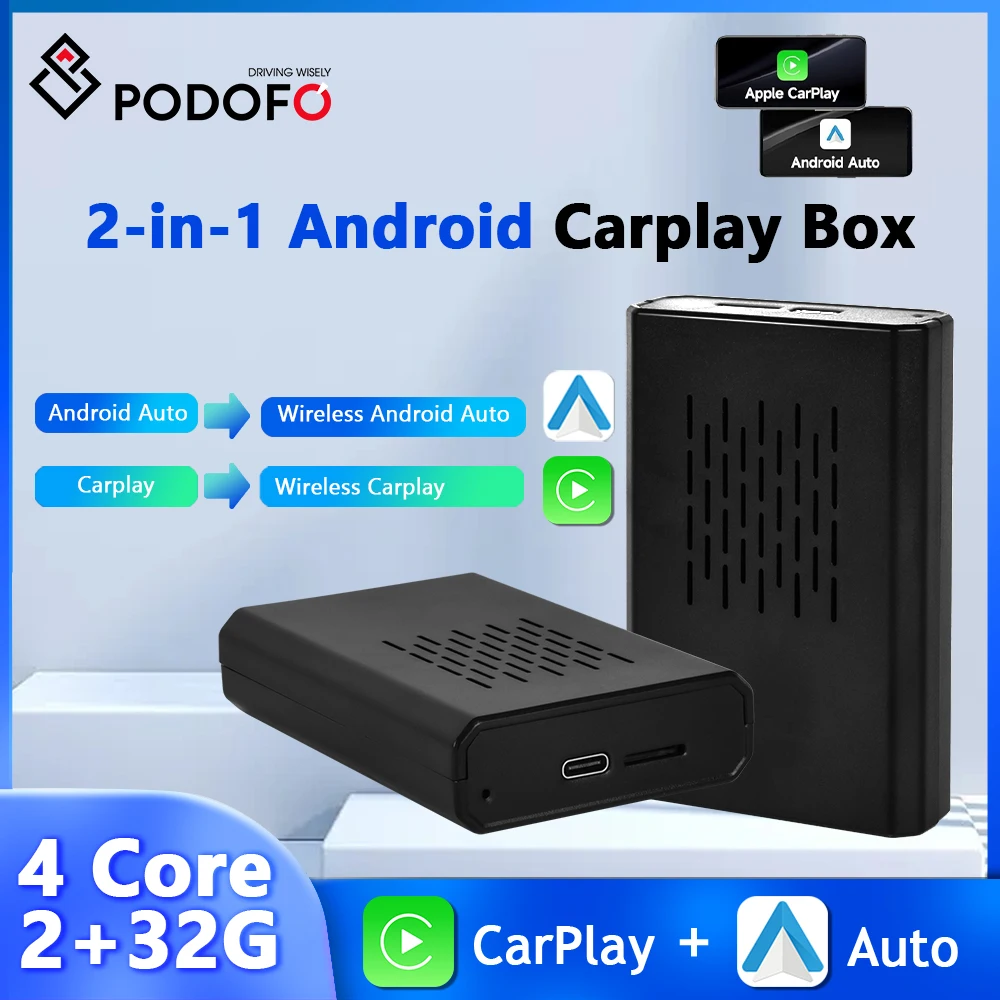 Podofo 2 + 32G Android Carplay Box 2 в 1 беспроводной Carplay беспроводной Android Авто 4 ядра Android Авто Коробка Bluetooth Wi-Fi Type-C
Podofo 2 + 32G Android Carplay Box 2 в 1 беспроводной Carplay беспроводной Android Авто 4 ядра Android Авто Коробка Bluetooth Wi-Fi Type-C
