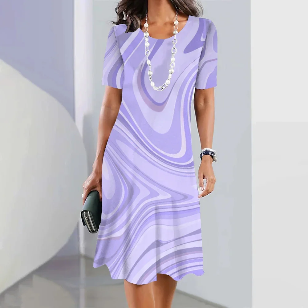 New Women's Dress Gradient Print Elegant Casual Clothing Round Neck Large Short Sleeves Summer Fashion Party Women's Dress
New Women's Dress Gradient Print Elegant Casual Clothing Round Neck Large Short Sleeves Summer Fashion Party Women's Dress