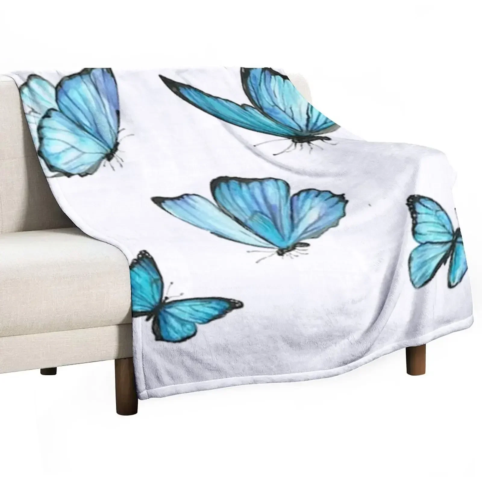 Blue Watercolor Butterflies Throw Blanket Weighted for winter Decoratives Blankets
Blue Watercolor Butterflies Throw Blanket Weighted for winter Decoratives Blankets