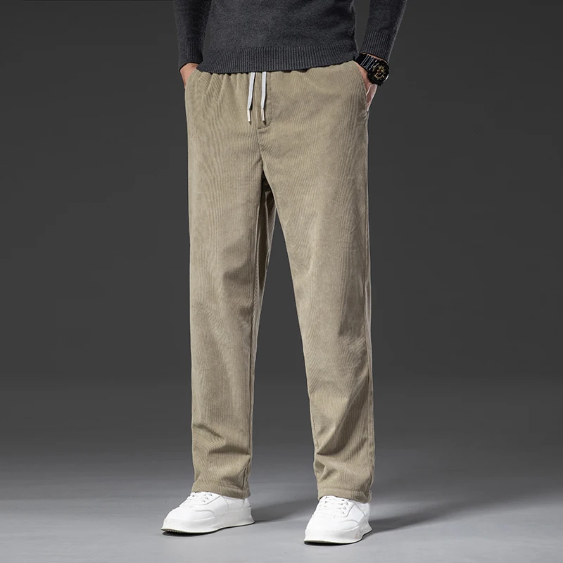 Spring Autumn Men's Corduroy Casual Pants Elastic Waist Business Fashion Straight Loose Trousers Male Black Khaki Blue M-5XL
Spring Autumn Men's Corduroy Casual Pants Elastic Waist Business Fashion Straight Loose Trousers Male Black Khaki Blue M-5XL