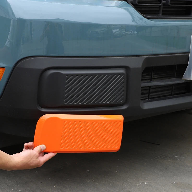 

Оранжевый автомобильный спойлер для переднего бампера Ford Maverick 2022-223 ABS, защита от царапин, наклейка для крышки, автомобильные аксессуары