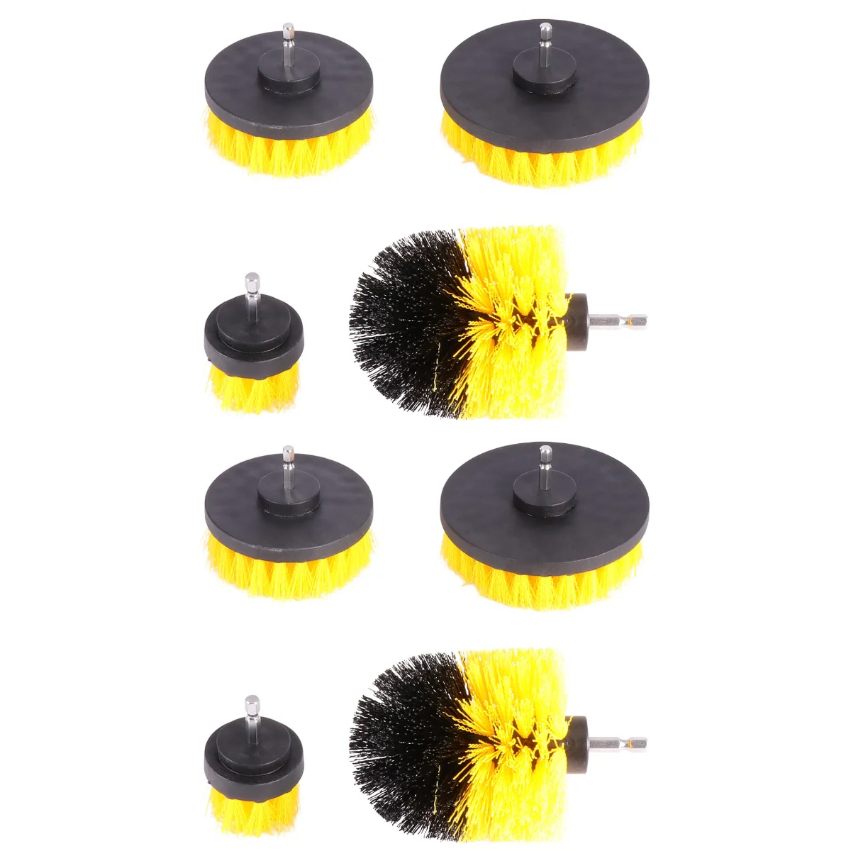 2 Sets of 4pcs Electric Drill Brush Kit Round Scrubber Cleaning for Carpet Glass Car Tires (Yellow)
2 Sets of 4pcs Electric Drill Brush Kit Round Scrubber Cleaning for Carpet Glass Car Tires (Yellow)