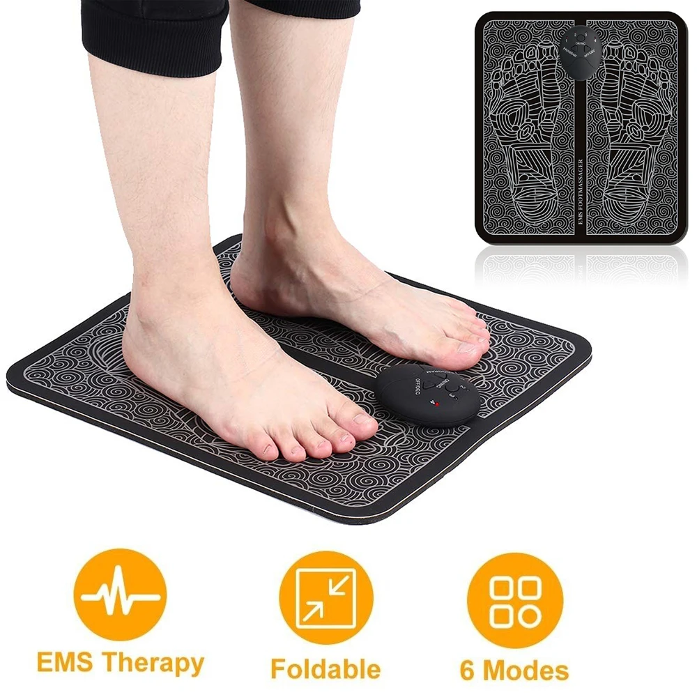 

Electric EMS Foot Massager Pad Feet Muscle Stimulator Foot Massage Mat Health Care Improve Blood Circulation Relieve Ache Pain