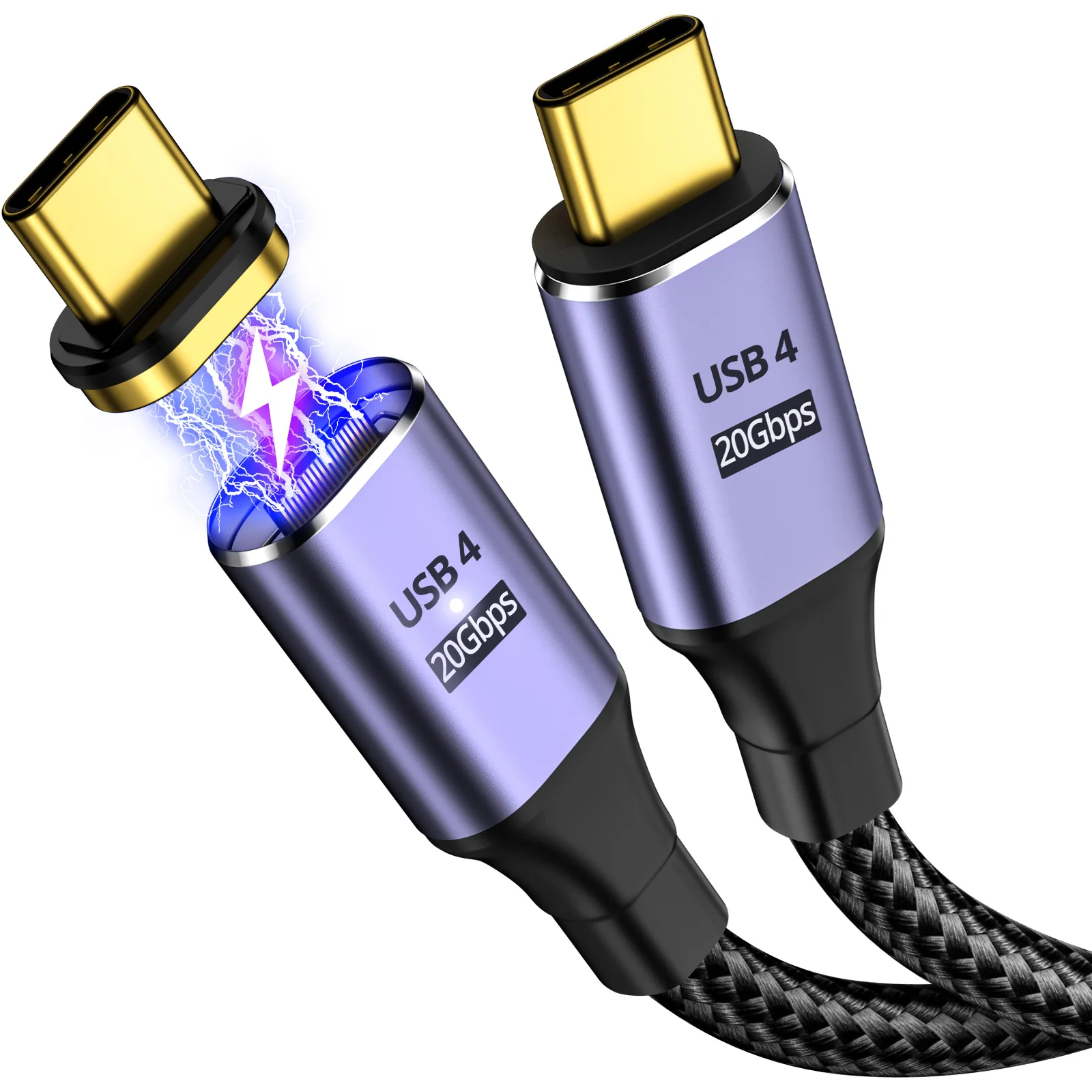 Magnetic USB4.0 20Gbps Data Cable PD 100W 5A Fast Charging USB Type C to Type C Cable 8K@60Hz Cable For Macbook Pro USB C Cord
Magnetic USB4.0 20Gbps Data Cable PD 100W 5A Fast Charging USB Type C to Type C Cable 8K@60Hz Cable For Macbook Pro USB C Cord