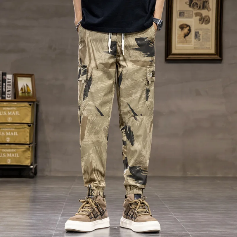 

Camouflage Pants Men's Summer Thin Fashionable Quick-Drying Breathable Loose Harem Ankle-Tied Casual Men's Pants
