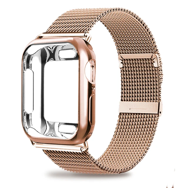 Case strap for Apple watch band 41mm 45mm 44mm 40mm 42mm 38mm Metal belt Milanese Loop bracelet band for Watch series 7/6/se/5/4
Case strap for Apple watch band 41mm 45mm 44mm 40mm 42mm 38mm Metal belt Milanese Loop bracelet band for Watch series 7/6/se/5/4