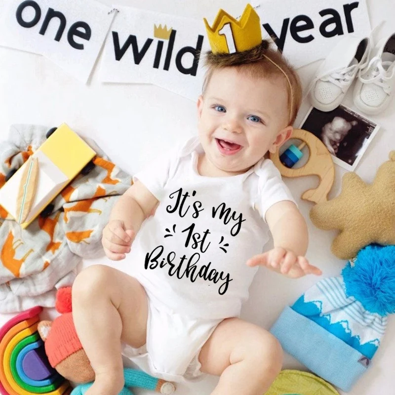 My 1st Birthday Newborn Baby Summer Romper Infant Body Toddler Short Sleeve Jumpsuit Baby Birthday Party Outfit Boy Girl Clothes
My 1st Birthday Newborn Baby Summer Romper Infant Body Toddler Short Sleeve Jumpsuit Baby Birthday Party Outfit Boy Girl Clothes
