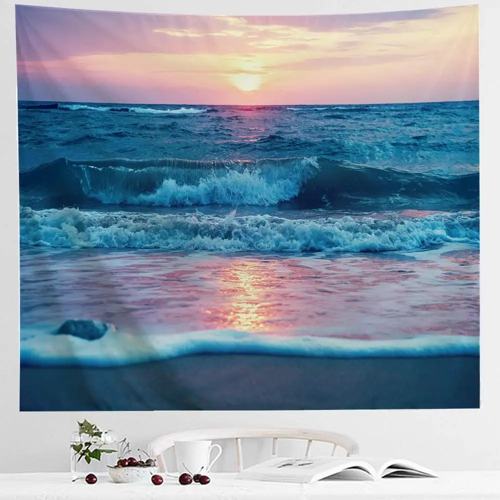 

Beach Tapestry,Ocean Wave Landscape Scenery Nature Wall Decorations Bohemian Home Decor for Bedroom,Dorm,College,Living Room