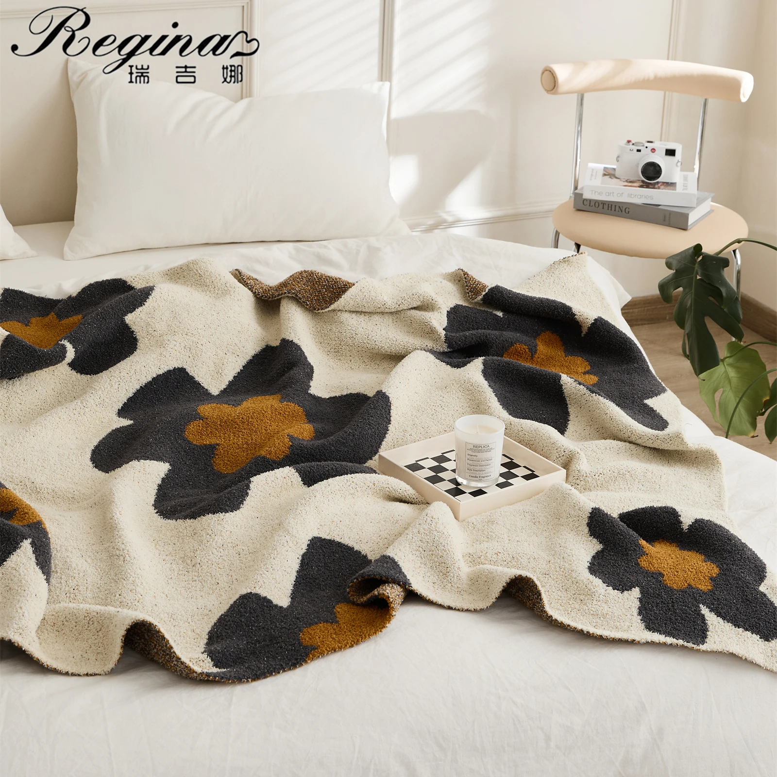 REGINA Brand Super Soft Cozy Floral Blanket Downy Hairy Fluufy Microfiber Knitted Throw Blanket For Bed Sofa Decorative Blankets
REGINA Brand Super Soft Cozy Floral Blanket Downy Hairy Fluufy Microfiber Knitted Throw Blanket For Bed Sofa Decorative Blankets
