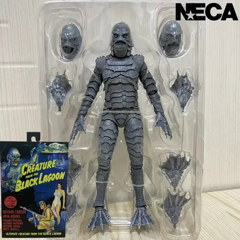 

Authentic Neca 04823 Creation From The Black Lagoon Fishman Black And White 7-inch Action Figure Collection Model