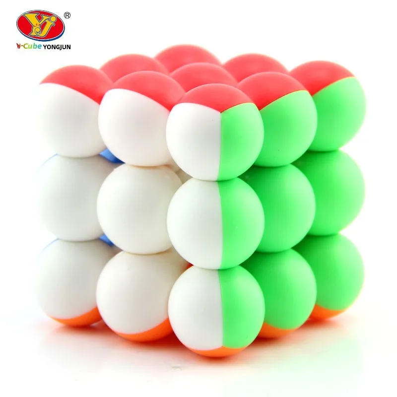 

YongJun Ball Magico Cubo 3x3 Speed Cube Finhop Stickerless Magic Cube Fidget Beads 3x3x3 Puzzles Toys Professional Mágico 3*3