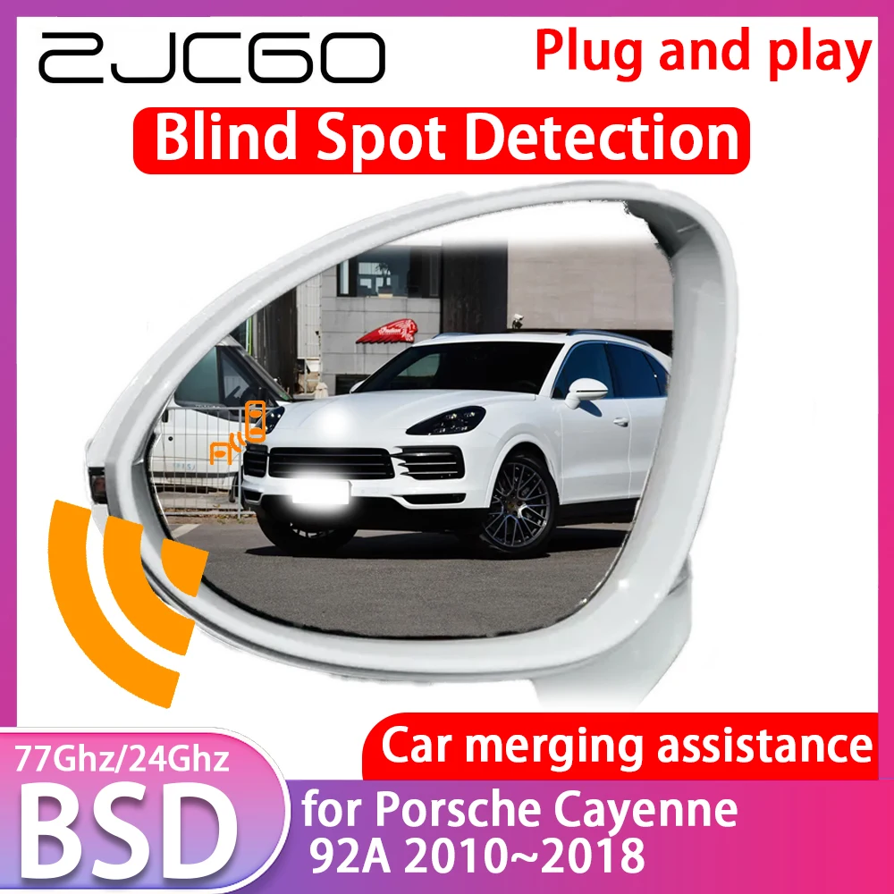

ZJCGO for Porsche Cayenne 92A 2010~2018 Blind Spot Detection Car BSD BSA BSM System Driving Warning Radar Alert Mirror
