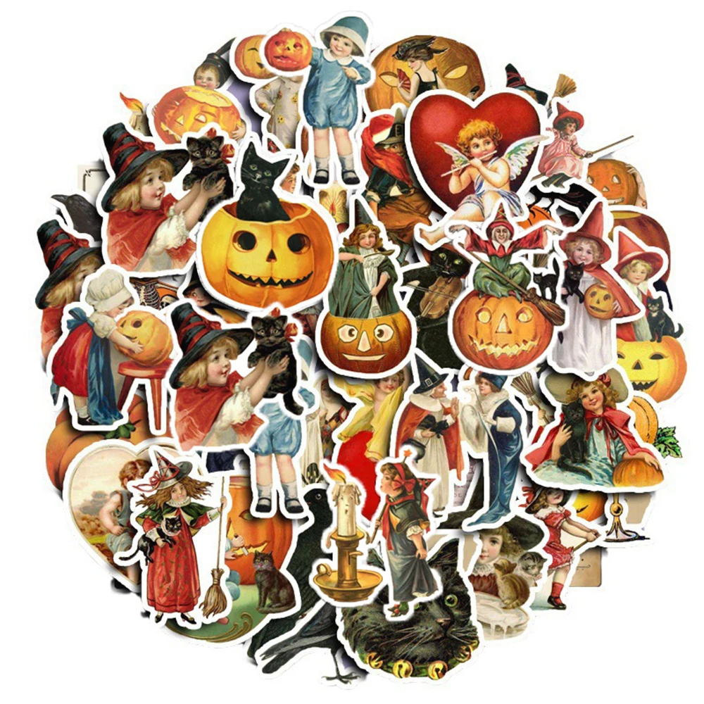 10/50Pcs Retro Gothic Cool Halloween Varied Stickers Pack for Kids Scrapbooking Travel Luggage Helmet Decoration Graffiti Decals
10/50Pcs Retro Gothic Cool Halloween Varied Stickers Pack for Kids Scrapbooking Travel Luggage Helmet Decoration Graffiti Decals