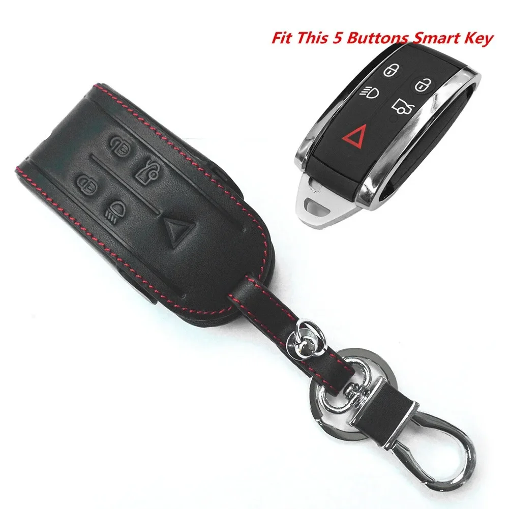 Leather Car Key Case For XF XK XKR 5 Buttons Smart Remote Key Chain Cover Protector Fob High Quality Car Accessorie
Leather Car Key Case For XF XK XKR 5 Buttons Smart Remote Key Chain Cover Protector Fob High Quality Car Accessorie