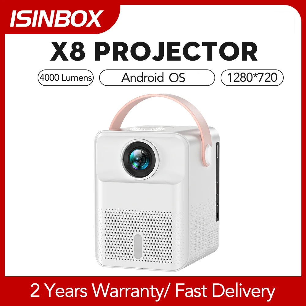 

ISINBOX X8 Projector Android Mini Smart Portable Home Theater Cinema 1280*720 1080P Video Movie WiFi LED Beamer Projectors