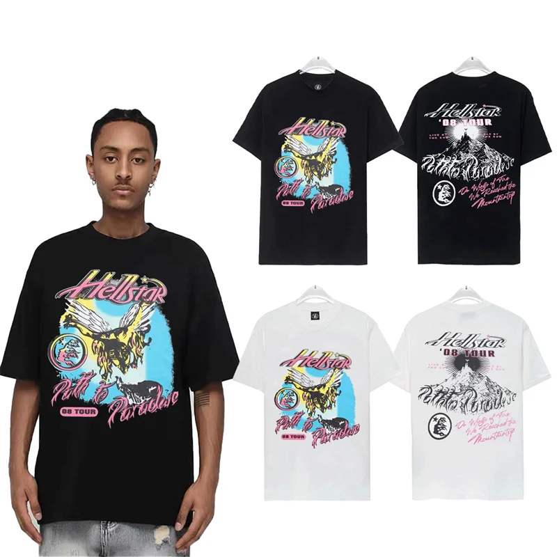 New Retro High Street High Quality Round Neck Cotton T-shirt Man Woman Hip Hop Letter Print Loose Casual Short Sleeve Tee
New Retro High Street High Quality Round Neck Cotton T-shirt Man Woman Hip Hop Letter Print Loose Casual Short Sleeve Tee
