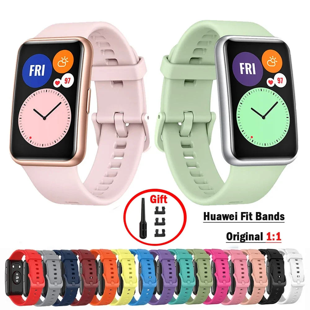 Silicone Band For Huawei Watch FIT Strap Smartwatch watchband Accessories Replacement Sport Wrist bracelet with tool watch Strap 
Silicone Band For Huawei Watch FIT Strap Smartwatch watchband Accessories Replacement Sport Wrist bracelet with tool watch Strap