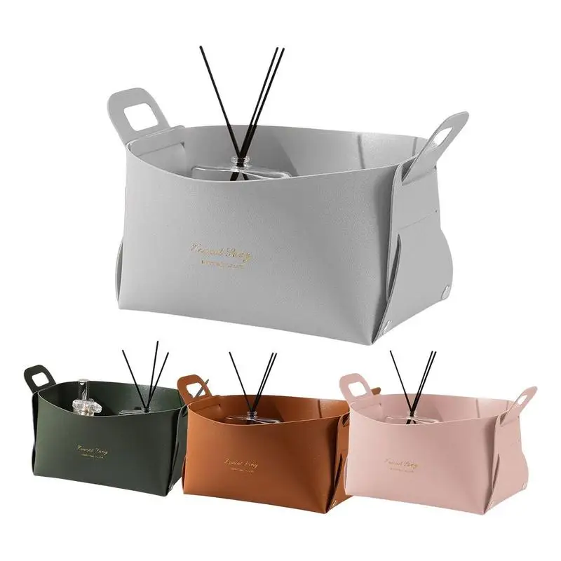 Leather Entrance Storage Basket Hallway Entrance Key Small Storage Box Office Desk Home Supplies Organizer for Makeup Snacks 
Leather Entrance Storage Basket Hallway Entrance Key Small Storage Box Office Desk Home Supplies Organizer for Makeup Snacks