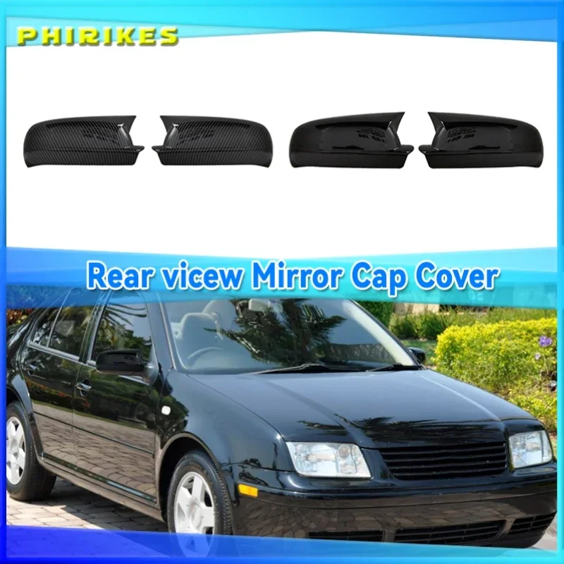 

Rearview Mirror Covers For Vw Golf Mk4 Passat B5 1998-2005 Jetta 2001 2002 2003 2004 ABS Carbon Fiber Gloss Black