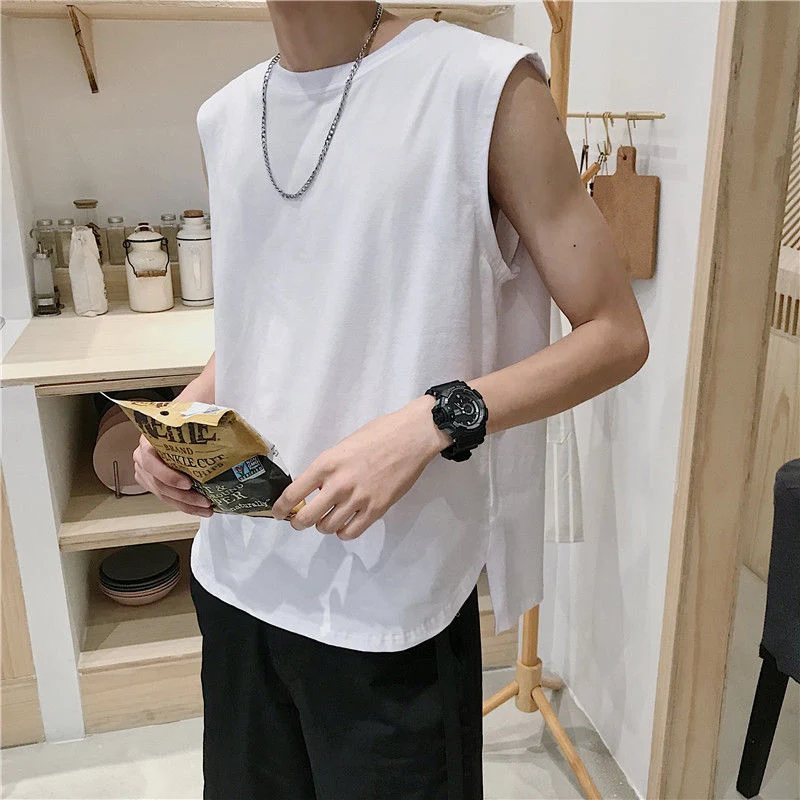 Summer Ripped Hole Tank Tops Student Fashion All-match Hip Hop Personality Punk Sleeveless T Shirts High Street Sports Clothing
Summer Ripped Hole Tank Tops Student Fashion All-match Hip Hop Personality Punk Sleeveless T Shirts High Street Sports Clothing