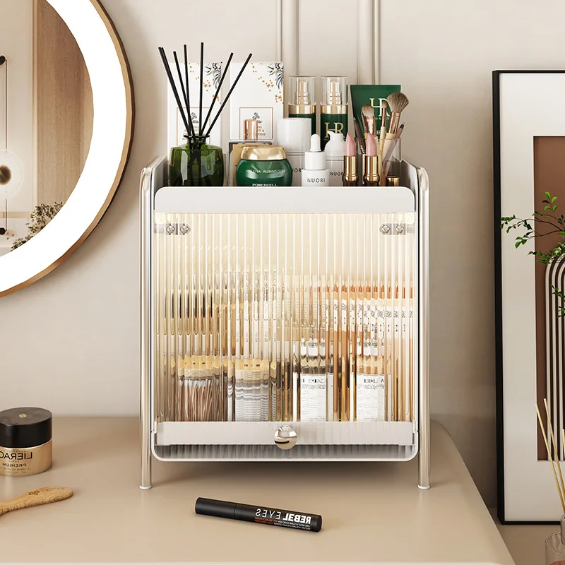 Desktop Storage Dustproof Makeup Cabinet Kitchen Countertop Cupboard Cutlery Drainage Rack Bedroom Skin Care Sundries Organizer
Desktop Storage Dustproof Makeup Cabinet Kitchen Countertop Cupboard Cutlery Drainage Rack Bedroom Skin Care Sundries Organizer