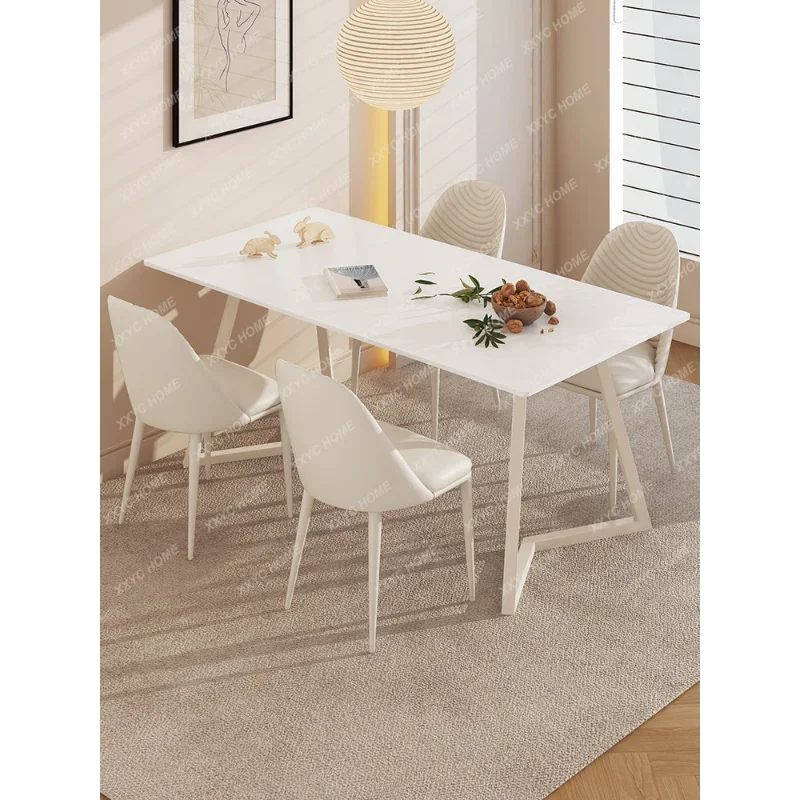 Stone Plate Dining Tables and Chairs Set Apartment White Rectangular Dining Table Living Room Home dining table set furniture
Stone Plate Dining Tables and Chairs Set Apartment White Rectangular Dining Table Living Room Home dining table set furniture