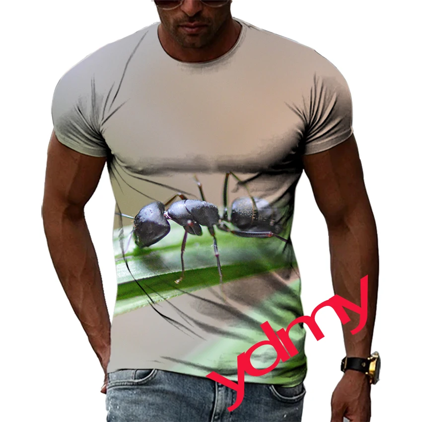 Summer Leisure Ant Pattern Men's T-shirt Hip Hop 3D Print Personality Rod Neck Short Sleeve Tops Fashion Clothes
Summer Leisure Ant Pattern Men's T-shirt Hip Hop 3D Print Personality Rod Neck Short Sleeve Tops Fashion Clothes