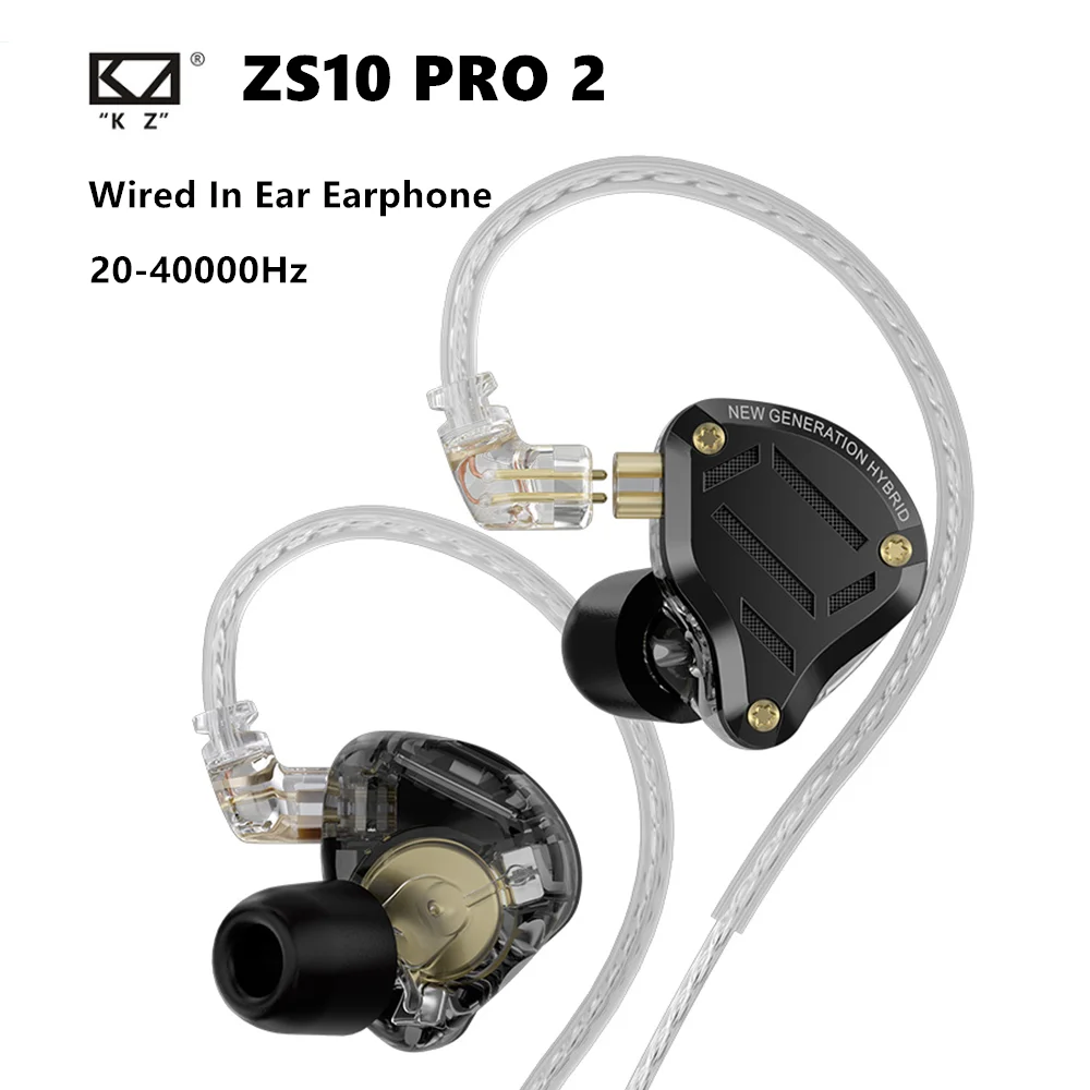 

KZ ZS10 Pro 2 Metal Earphone HIFI In Ear Bass Earbud 4-Level Tuning Switch Headphone Sport Monitor Sound Noise Reduction Headset