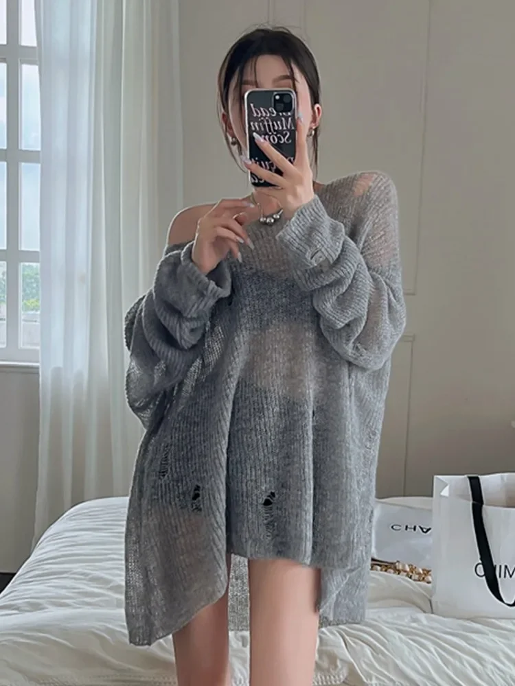 Harajuku Knit T Shirt Women Y2k Vintage Tee Tops Fairycore Broken Hole Grunge Tops Streetwear Korean Style Pullovers
Harajuku Knit T Shirt Women Y2k Vintage Tee Tops Fairycore Broken Hole Grunge Tops Streetwear Korean Style Pullovers