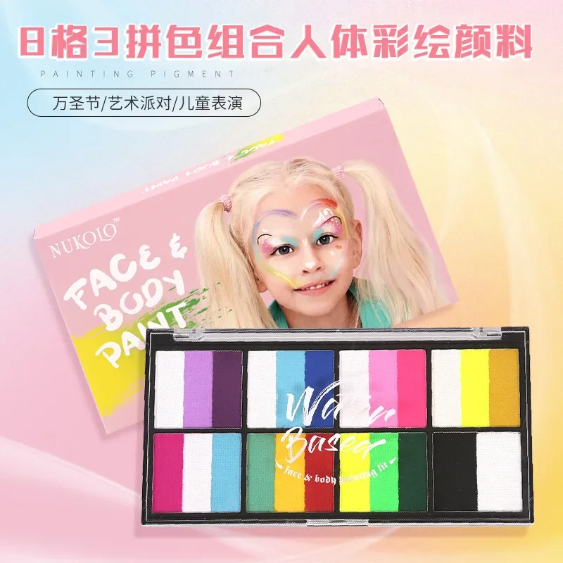 Large Capacity 8 Grid Matching Body Paint Pigment Water-Soluble Children's Facial Paint Halloween Makeup Quick-Drying Paint
Large Capacity 8 Grid Matching Body Paint Pigment Water-Soluble Children's Facial Paint Halloween Makeup Quick-Drying Paint