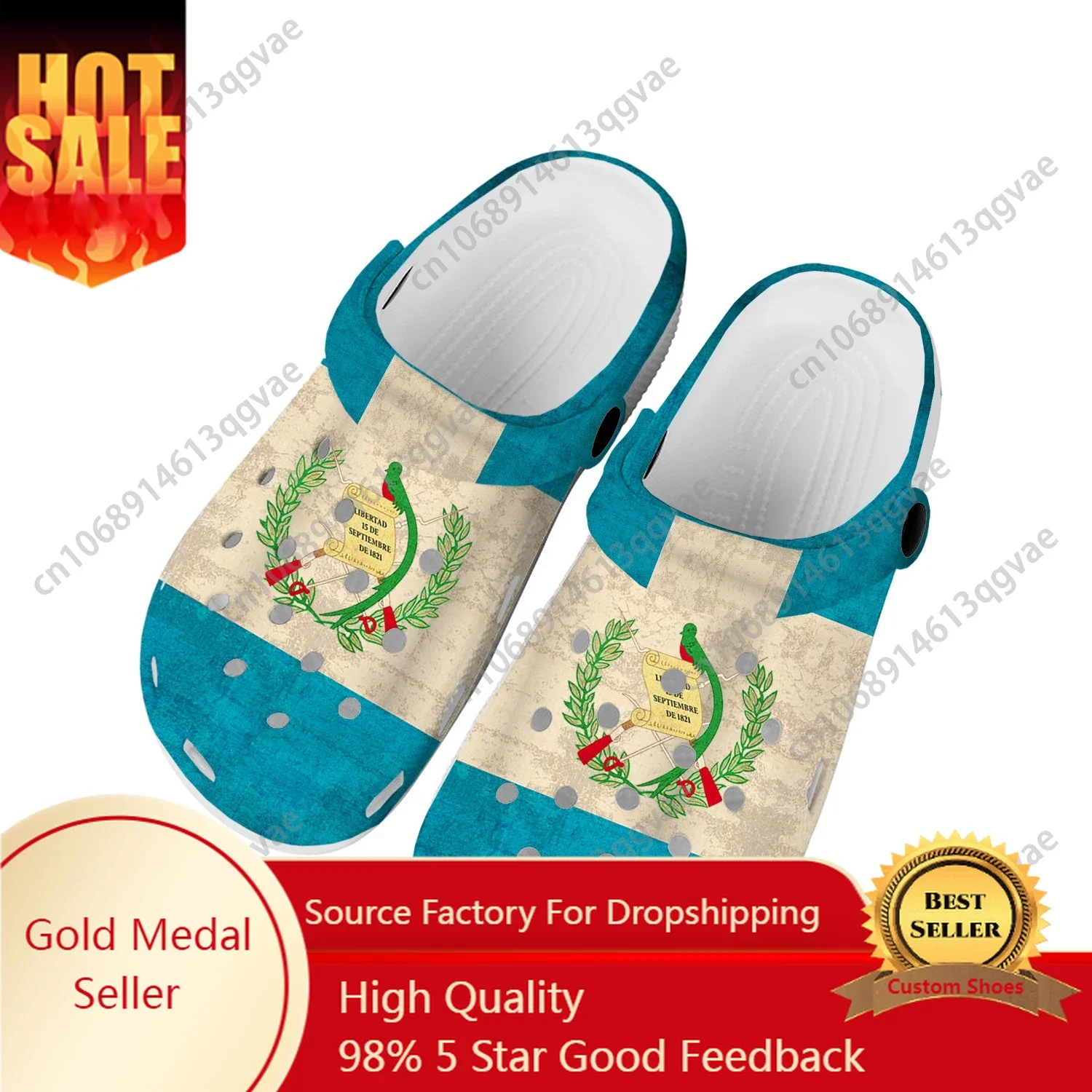 

Guatemalan Flag Home Clogs Custom Water Shoes Mens Womens Teenager Guatemala Shoe Garden Clog Breathable Beach Hole Slippers