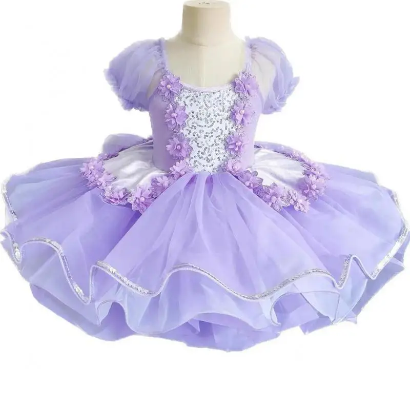 

Professional Ballet Tutu For Girls Kids Dancing Performance Dress Ballerina Tutu Leotard Costume Dance Fluffy Yarn Stage Outfit