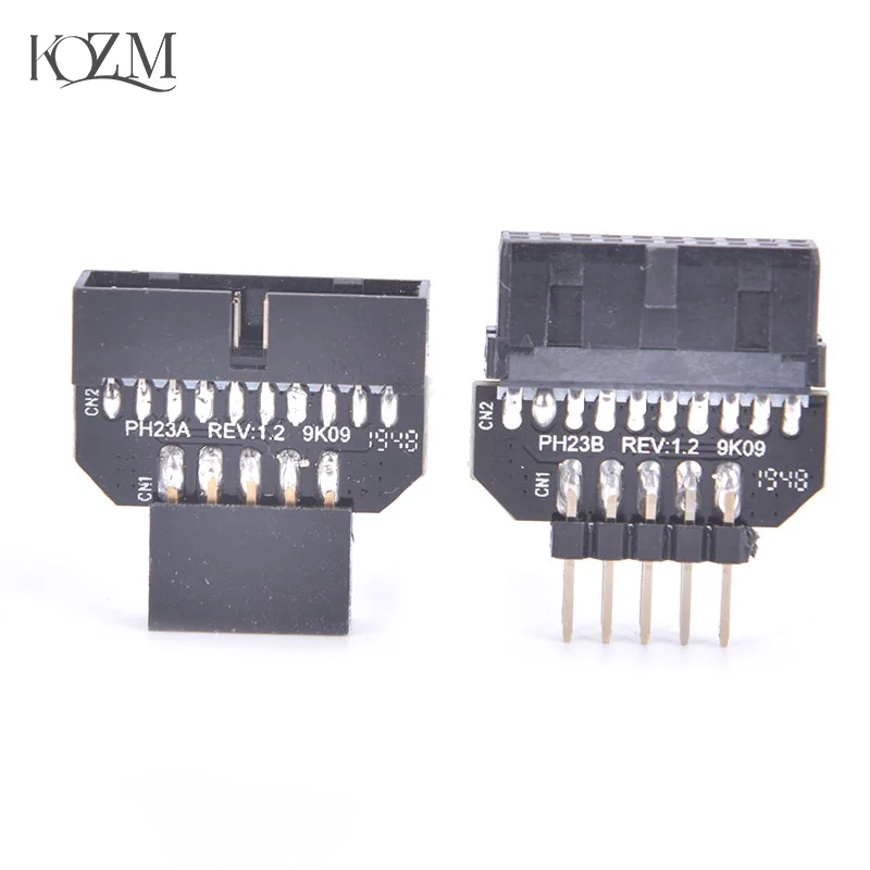 Разъем передней панели USB3.0 19-контактный к USB 9-контактному адаптеру для материнской платы 
Разъем передней панели USB3.0 19-контактный к USB 9-контактному адаптеру для материнской платы