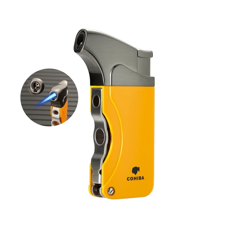 COHIBA Original Cigar Lighter with Two Size Cigar Cutters Butane Gas Torch Lighter Built-In Cigar Tool Gadget for Men Lighter Gi
COHIBA Original Cigar Lighter with Two Size Cigar Cutters Butane Gas Torch Lighter Built-In Cigar Tool Gadget for Men Lighter Gi