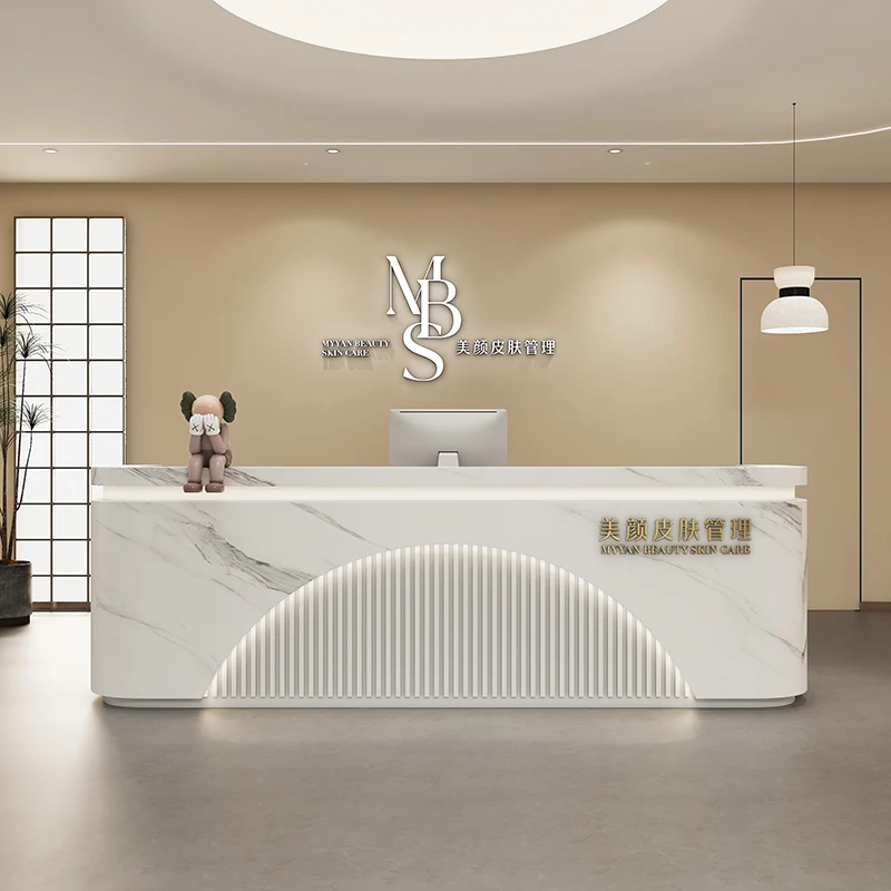 Modern Reception Desk Clothing Store Nail Salon Information Desk Simplicity Cashier Mesa De Madera BlancaLuxury Furniture
Modern Reception Desk Clothing Store Nail Salon Information Desk Simplicity Cashier Mesa De Madera BlancaLuxury Furniture