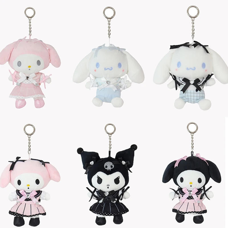 

Sanrio Plush Maid Keychain Cute Lolita Plush Toys Llavero My Melody Cinnamoroll Bag Ornaments Sanrio Accessories Christmas Gift