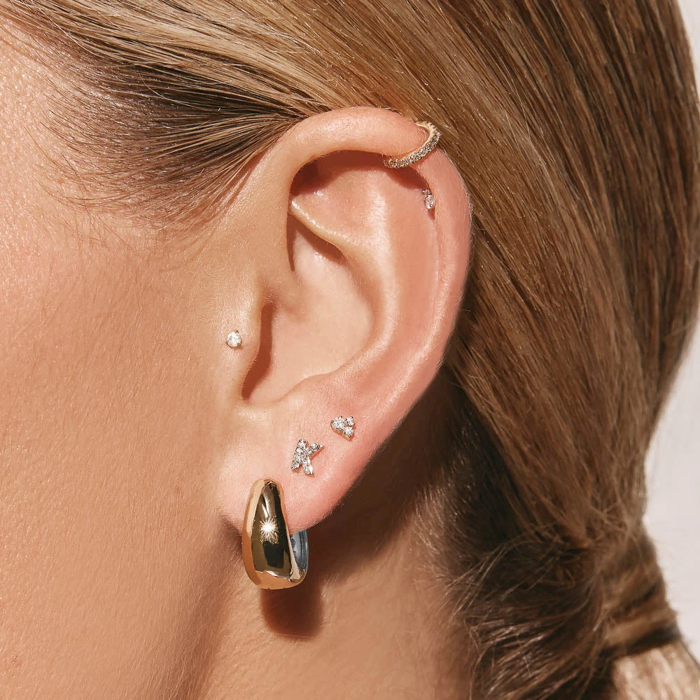 Smooth Gold Silver Color Mixing Metal Splicing Ear Buckle Chunky Hoop Earrings for Women Piercing Huggie Hoops Fashion Jewelry 17 S2e19d6e4714a44168096170578e637afW
