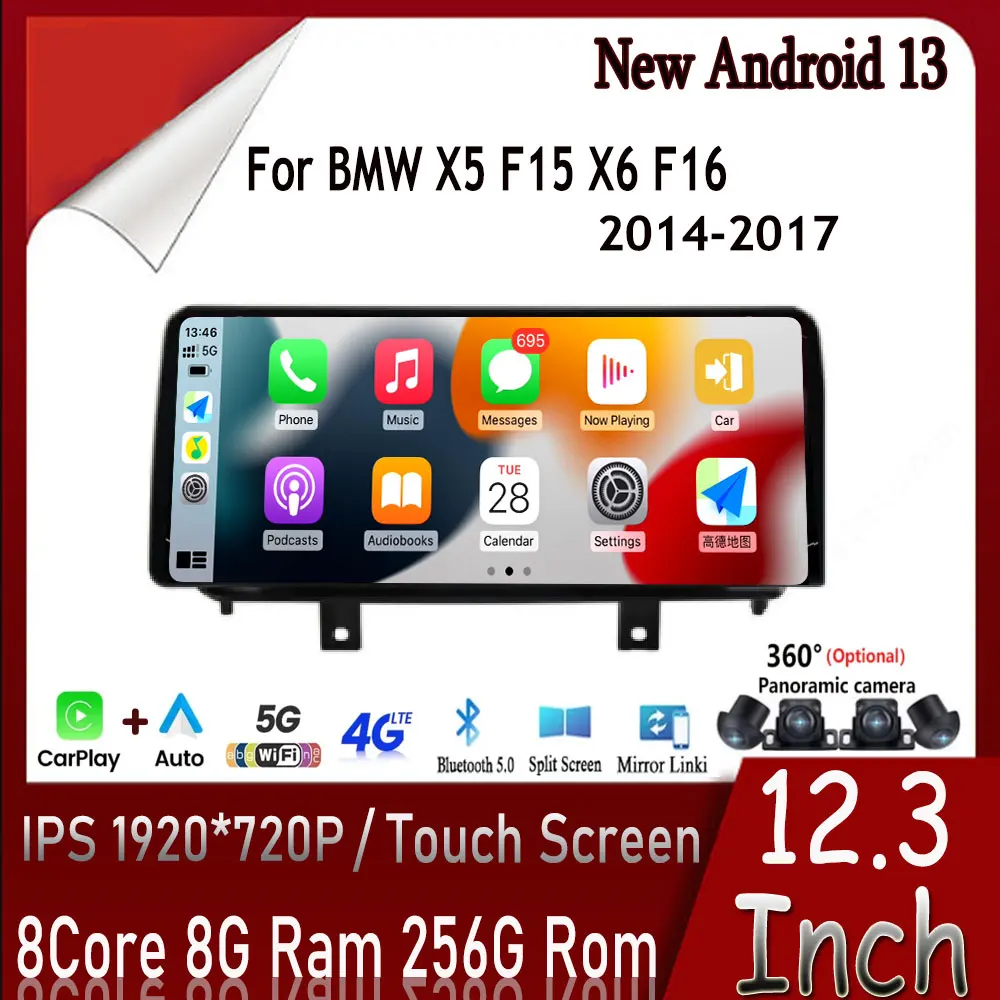 12.3" Android 13 For BMW X5 F15 X6 F16 2014-2017 GPS Navigation Stereo Radio Multimedia Player Wireless Carplay Auto Monitors BT
12.3" Android 13 For BMW X5 F15 X6 F16 2014-2017 GPS Navigation Stereo Radio Multimedia Player Wireless Carplay Auto Monitors BT