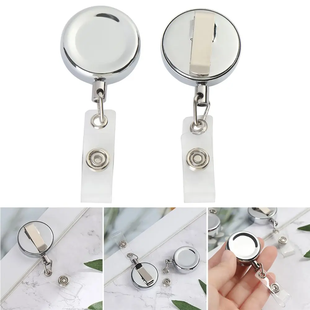 

1pc Clip Anti-Lost Clip ID Name Card Stationery Key Ring Badge Holder Retractable Lanyards