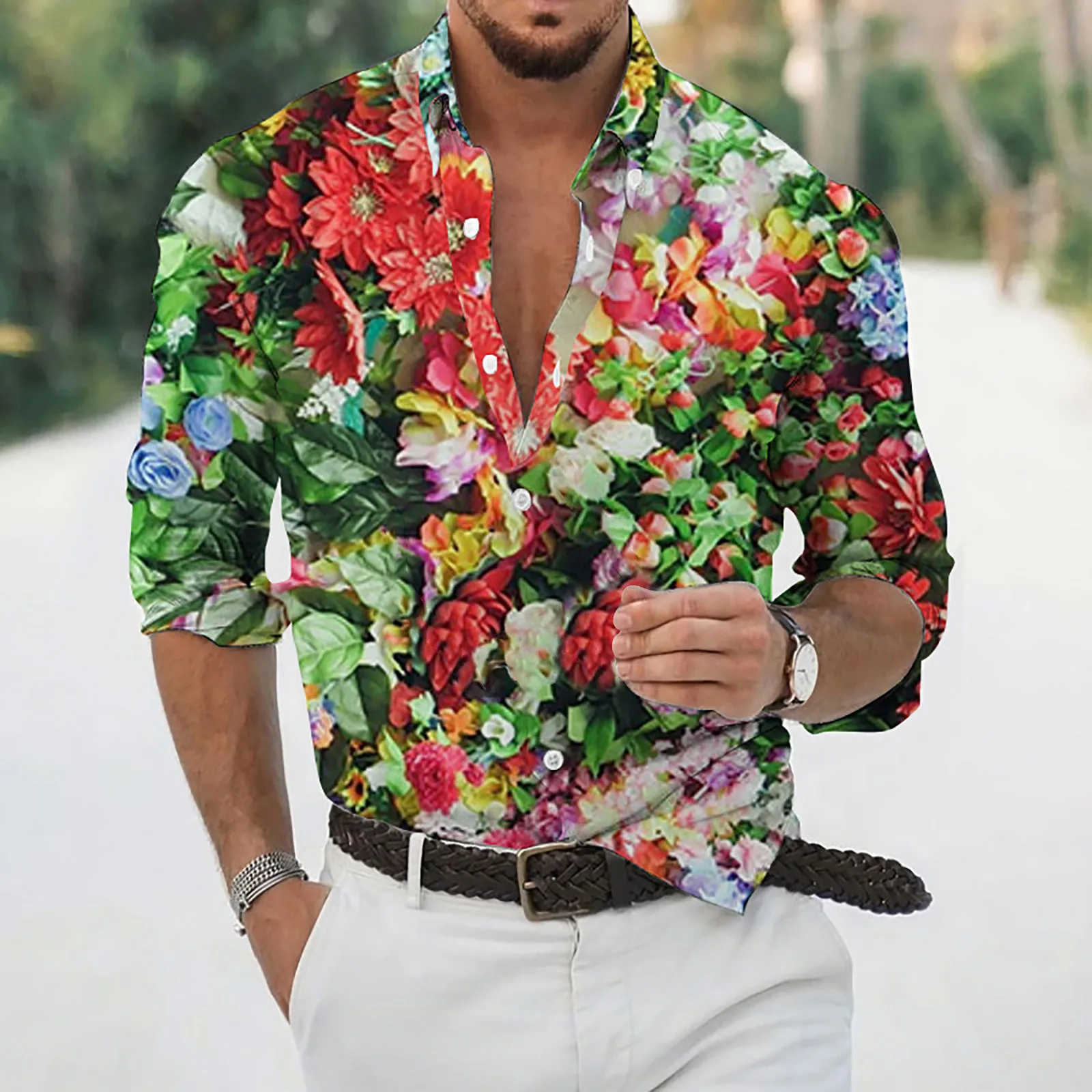 Men‘S Hawaiian Shirts Flower Print Shirt Coat Summer Long Sleeve Turn-Down Collar Streetwear Oversize Vacation Beachwear Camisa
Men‘S Hawaiian Shirts Flower Print Shirt Coat Summer Long Sleeve Turn-Down Collar Streetwear Oversize Vacation Beachwear Camisa