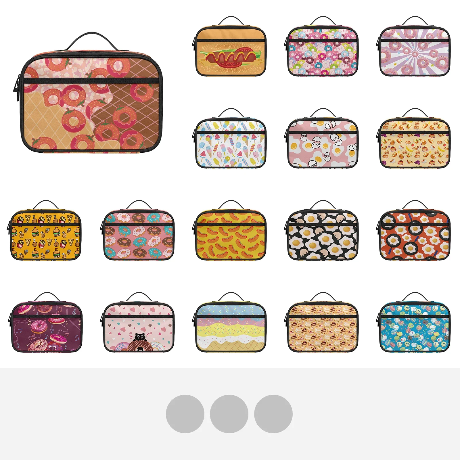 High-Quality Portable Lunch Bag Food Pattern Soft And Comfortable Polyester Fabrics High-Capacity Design Fit Picnics, Camping
High-Quality Portable Lunch Bag Food Pattern Soft And Comfortable Polyester Fabrics High-Capacity Design Fit Picnics, Camping