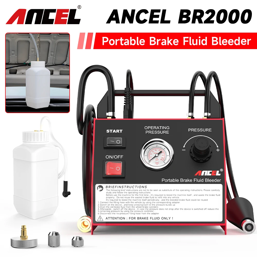 ANCEL BR2000 автомобильная коробка передач, насос для тормозной жидкости со встроенным насосом, датчик давления для вакуумной замены масла
ANCEL BR2000 автомобильная коробка передач, насос для тормозной жидкости со встроенным насосом, датчик давления для вакуумной замены масла