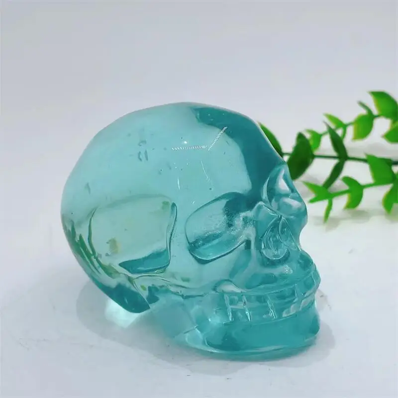 Natural Blue Glass Skull Crystal Carving Wizard Home Decoration Fashion Healing Crafts Gemstone Collection Gift 1pcs
Natural Blue Glass Skull Crystal Carving Wizard Home Decoration Fashion Healing Crafts Gemstone Collection Gift 1pcs