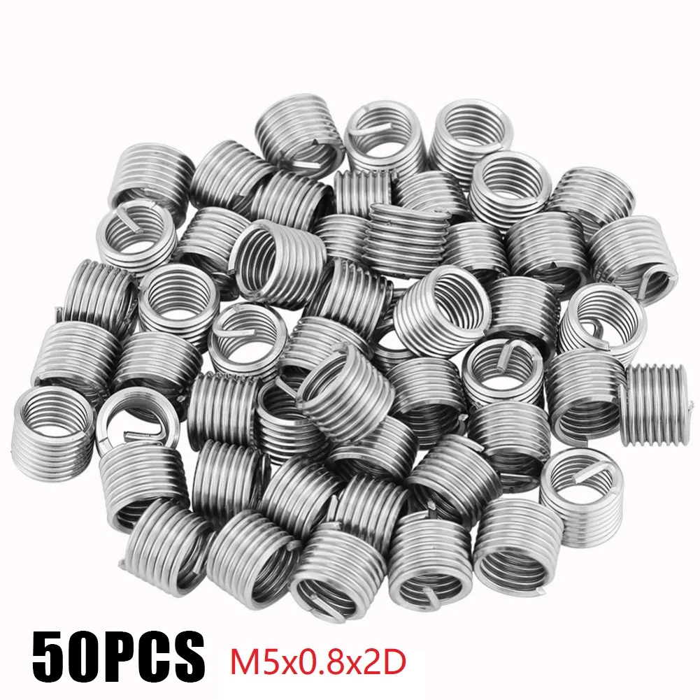 50PCS M5*0.8*2D Thread Reducer Stainless Steel Wire Thread Insert Screw Bushing Thread Repair Tool
50PCS M5*0.8*2D Thread Reducer Stainless Steel Wire Thread Insert Screw Bushing Thread Repair Tool