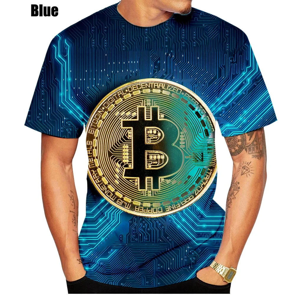 2022 New Men's Fashion 3D Printing T-shirt European and American T-shirt Men's Short-sleeved Bitcoin Printing Tee
2022 New Men's Fashion 3D Printing T-shirt European and American T-shirt Men's Short-sleeved Bitcoin Printing Tee