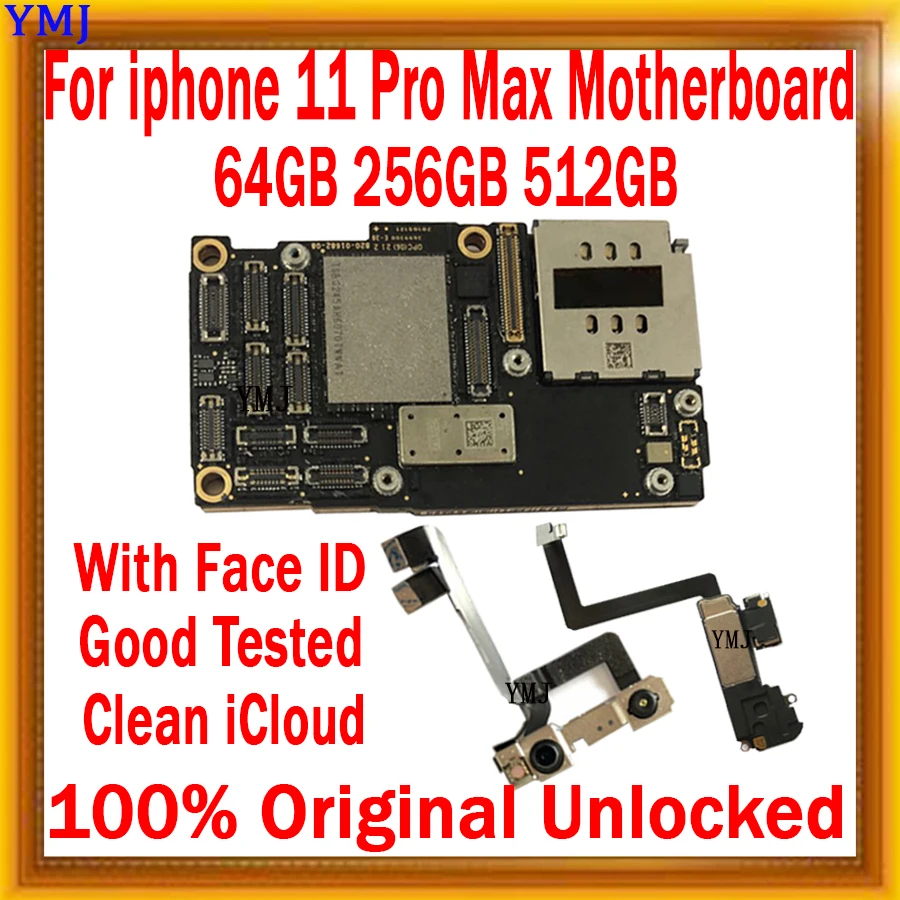 Материнская плата для IPhone 11 Pro Max с/без распознавания лица, оригинальная разблокированная основная плата для IPhone 11 Pro Max, протестирована
Материнская плата для IPhone 11 Pro Max с/без распознавания лица, оригинальная разблокированная основная плата для IPhone 11 Pro Max, протестирована