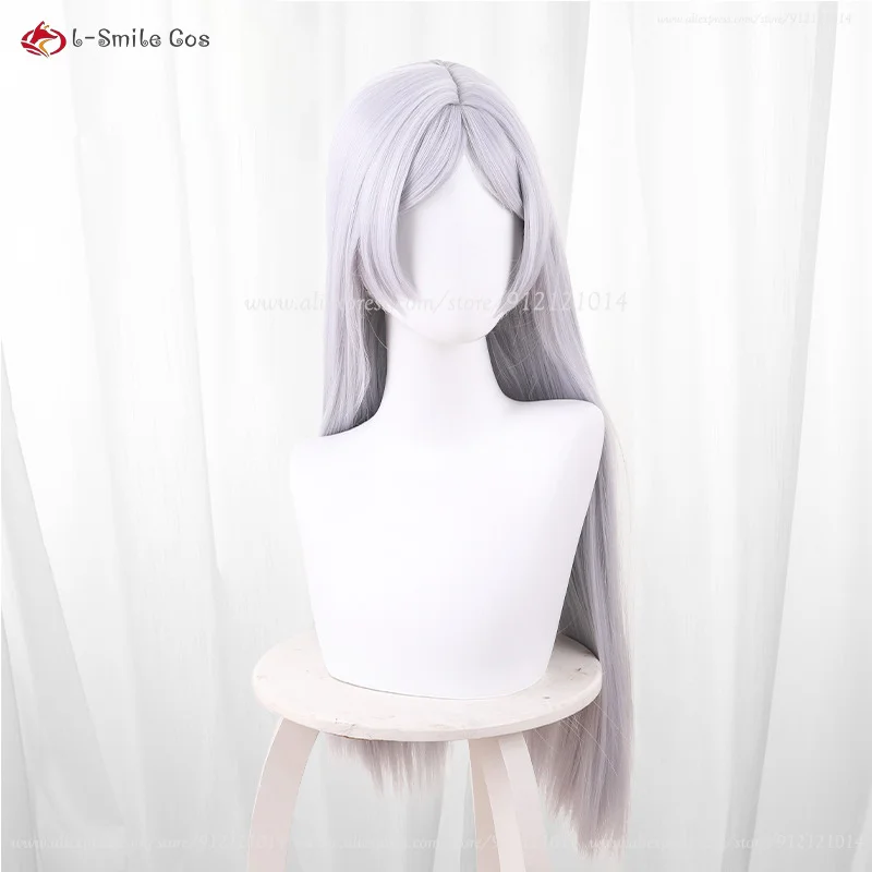 Frierenn Cosplay Perücke 65cm Silberweiß Synthetik Hitzebeständig Anime Halloween 41 Frierenn Cosplay Perücke 65cm Silberweiß Synthetik Hitzebeständig Anime Halloween 30
