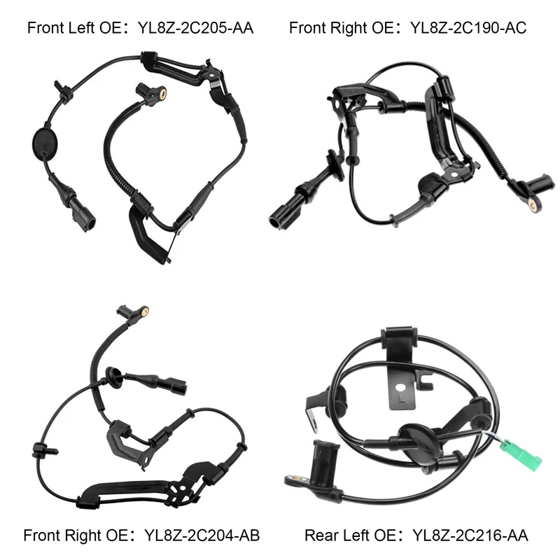 4Pcs Wheel Speed Sensor For Ford Escape Mercury Mariner Mazda Tribute YL8Z-2C190-AC YL8Z-2C204-AB YL8Z-2C205-AA
4Pcs Wheel Speed Sensor For Ford Escape Mercury Mariner Mazda Tribute YL8Z-2C190-AC YL8Z-2C204-AB YL8Z-2C205-AA